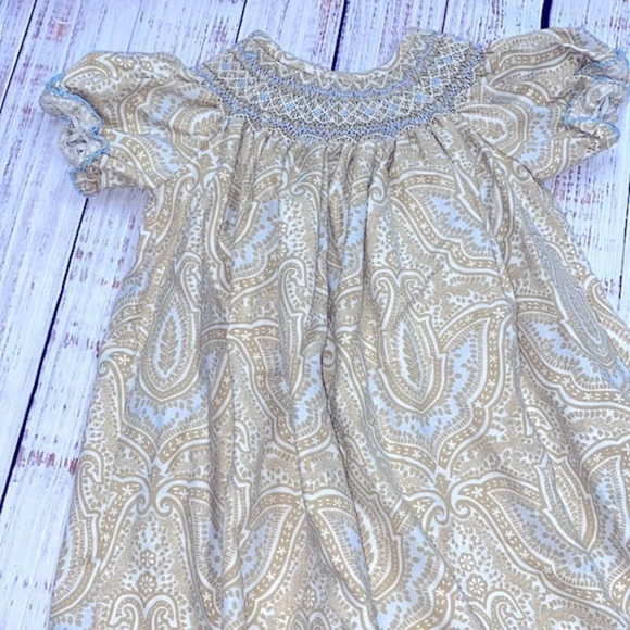 Le Za Me paisley smocked dress size 2 - Picture 2 of 7